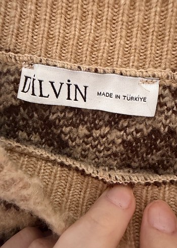 Leopar Desenli Kadın Triko Kazak - Görsel 2