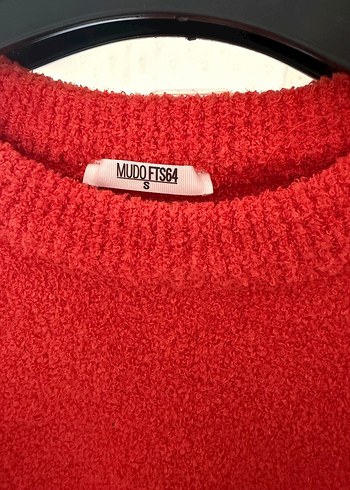 Kırmızı Kadın Örgü Yün Kazak - Görsel 2