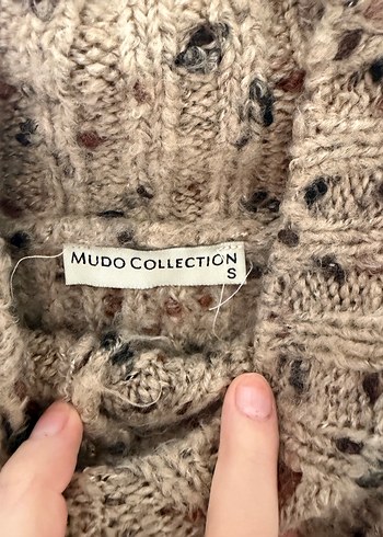 Bohem Tarzı Gri Örgü Boğazlı Kadın Kazak - Görsel 2