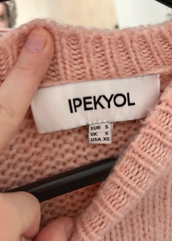 Bej Kadın Triko Bisiklet Yaka Kazak - Görsel 2