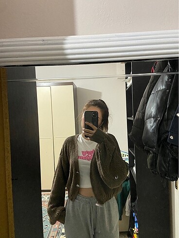 Balon kol crop örgü