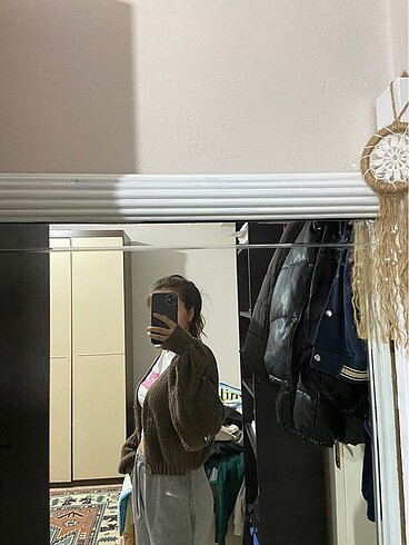 Diğer Balon kol crop örgü