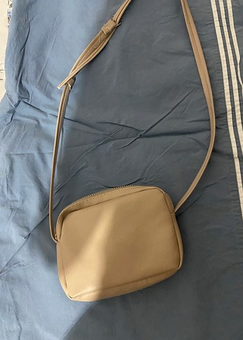 Diğer Bej Minimalist Deri Kadın Çapraz Çanta