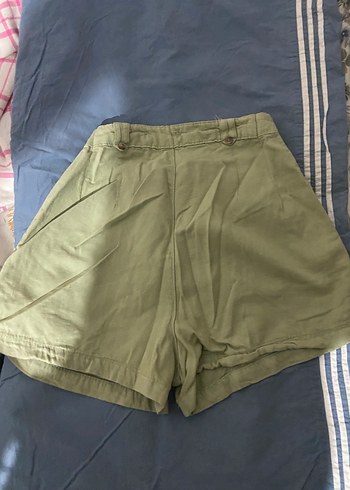 xs Beden Kadın Keten Loose Fit Mini Şort