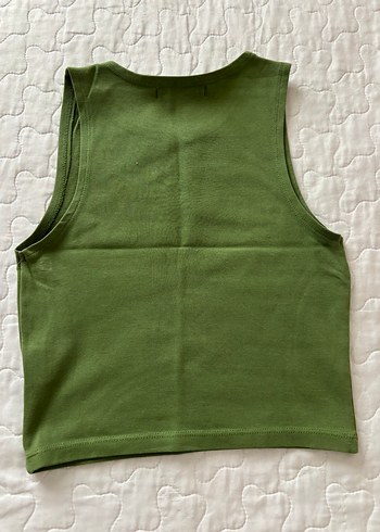 Pull and Bear Kadın Yeşil Kolsuz Basic Atlet