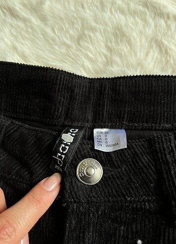 H&M H&M kadın siyah kadife pantolon 
