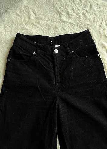 34 Beden H&M kadın siyah kadife pantolon 
