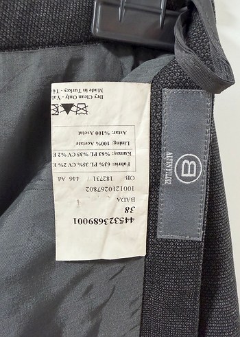 Gri Pilili Midi Kalem Etek - Görsel 5