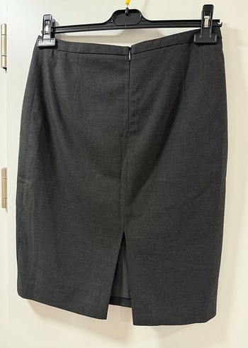 Gri Pilili Midi Kalem Etek - Görsel 4