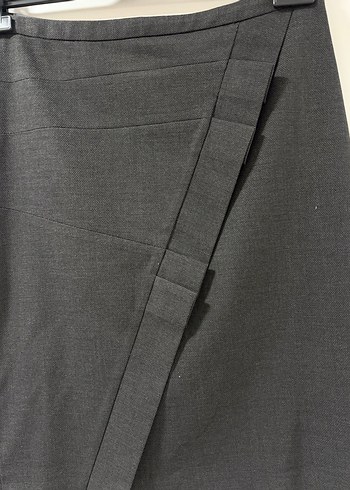 Gri Pilili Midi Kalem Etek - Görsel 3