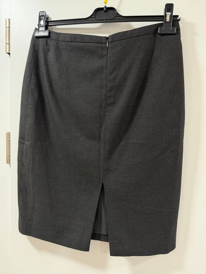 Gri Pilili Midi Kalem Etek - Görsel 4