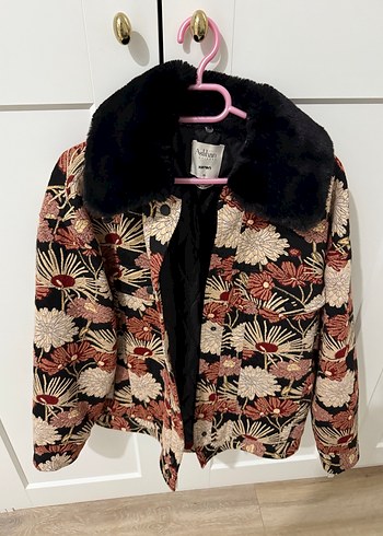 Bohem Etnik Desenli Örgü Bomber Ceket - Görsel 6