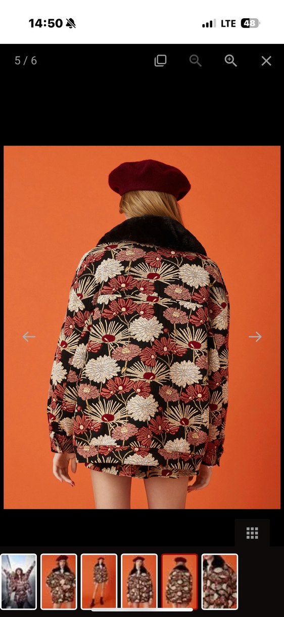 Bohem Etnik Desenli Örgü Bomber Ceket - Görsel 4