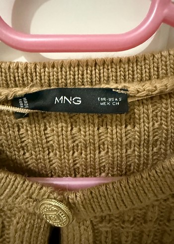 Bej Örgü Mini Kadın Hırka - Görsel 3