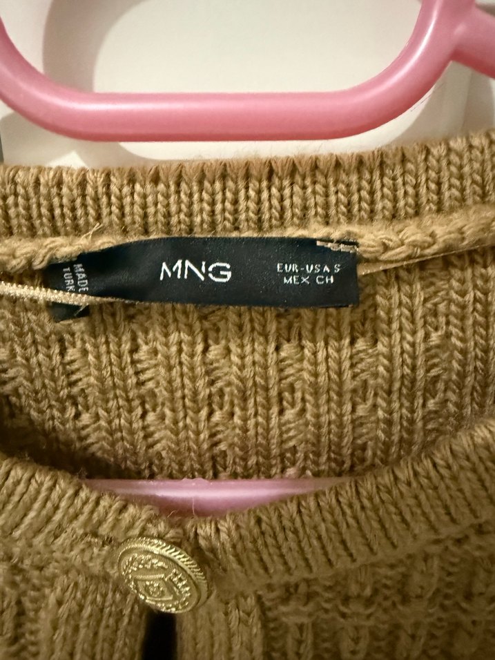 Bej Örgü Mini Kadın Hırka - Görsel 3