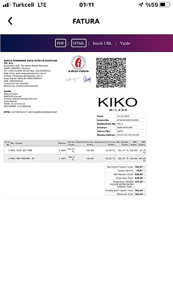 Beden Kiko Milano Maxi Mod Kahverengi Maskara