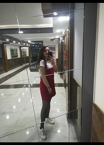 Kırmızı salopet