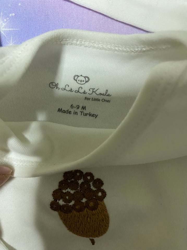 Beyaz Uzun Kollu Pamuklu Bebek Body - Görsel 2