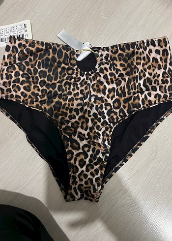 Leopar Desenli Kemerli yüksek bel Bikini - Görsel 2