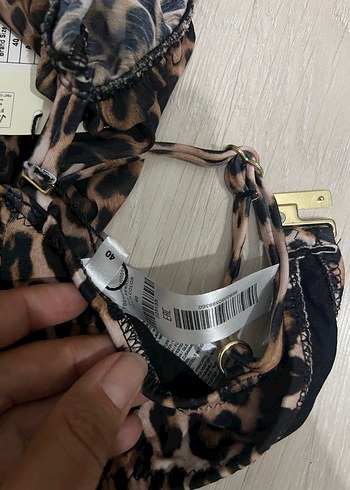 Leopar Desenli Kemerli yüksek bel Bikini - Görsel 6