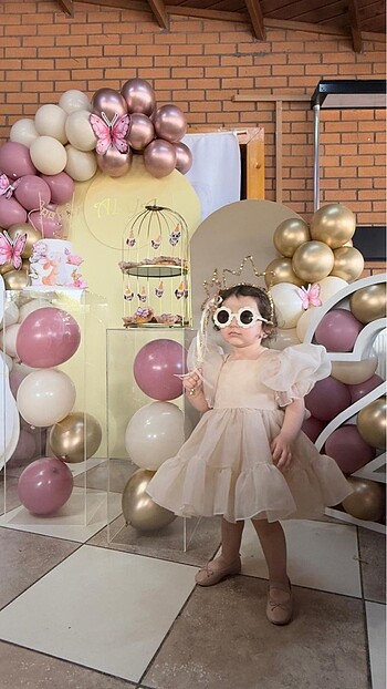 2 yaş doğum günü parti elbise LİNOLA BABY KİDS MARKA