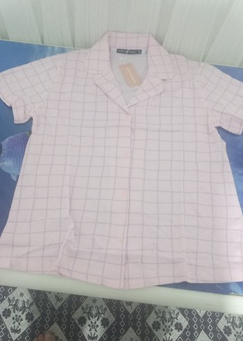 Pembe Ekose Kadın Pijama Takımı gecelik - Görsel 4