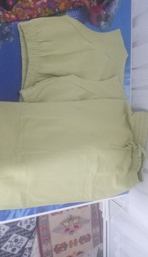 Bej Piliseli Kısa Kadın Atlet etekli - Görsel 4