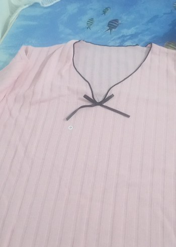 Pembe Uzun Kollu gecelik - Görsel 3