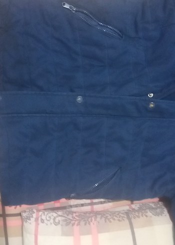 Düğmeli uzun Kollu Erkek Mavi Midi Mont 2 kez kullanilmistir - Görsel 5