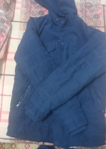 Düğmeli uzun Kollu Erkek Mavi Midi Mont 2 kez kullanilmistir - Görsel 2