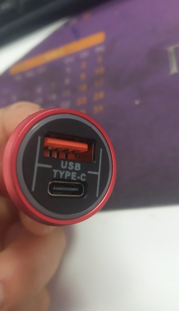 Kırmızı USB Type-C Hızlı Araç Şarj Cihazı - Görsel 3