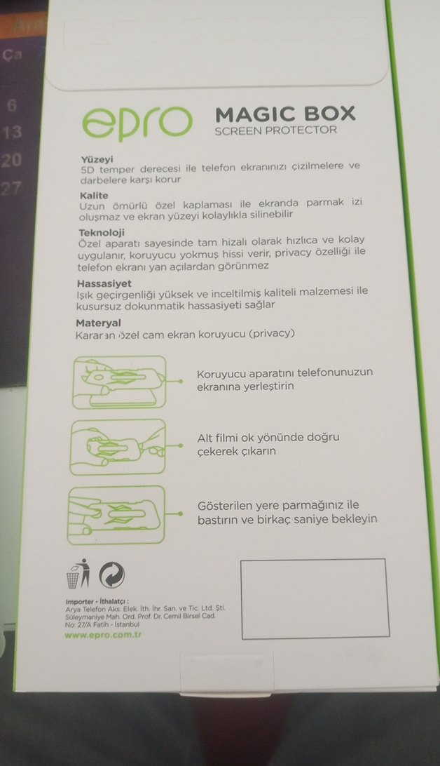 Yeşil Magic Box Gizlilik Cam Ekran Koruyucu 3 adet - Görsel 2