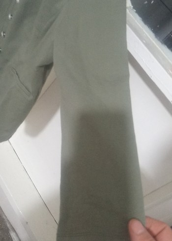 Düğmeli Kadın Midi Ceket Gri - Görsel 2