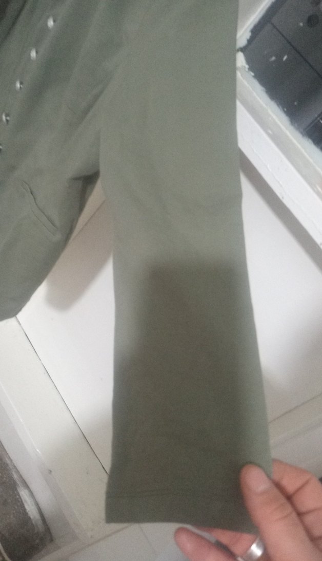 Düğmeli Kadın Midi Ceket Gri - Görsel 2