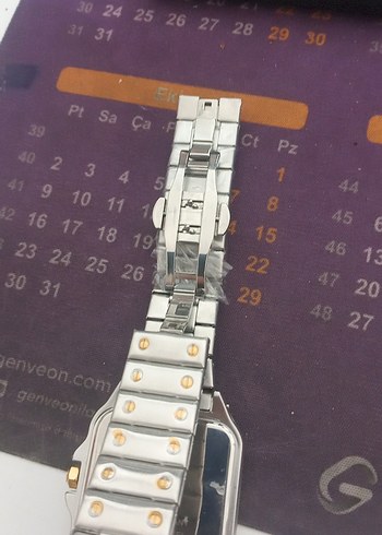 Altın ve Gri Klasik Erkek Saat - Görsel 4