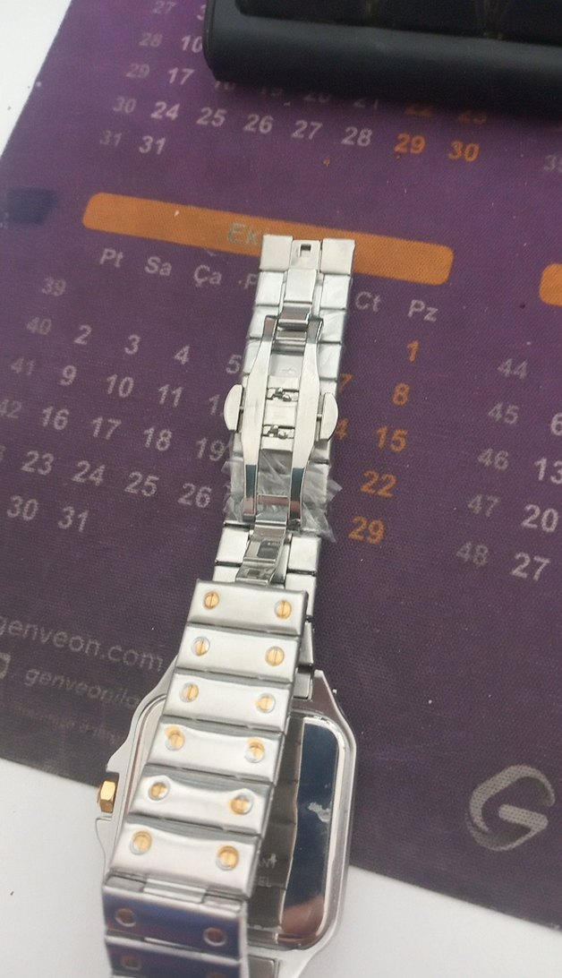 Altın ve Gri Klasik Erkek Saat - Görsel 4