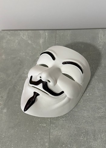 Beyaz Guy Fawkes Maskesi - Görsel 2