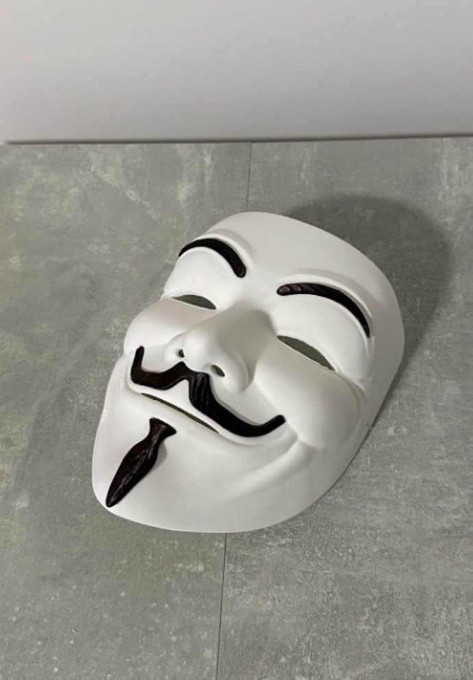 Beyaz Guy Fawkes Maskesi - Görsel 2