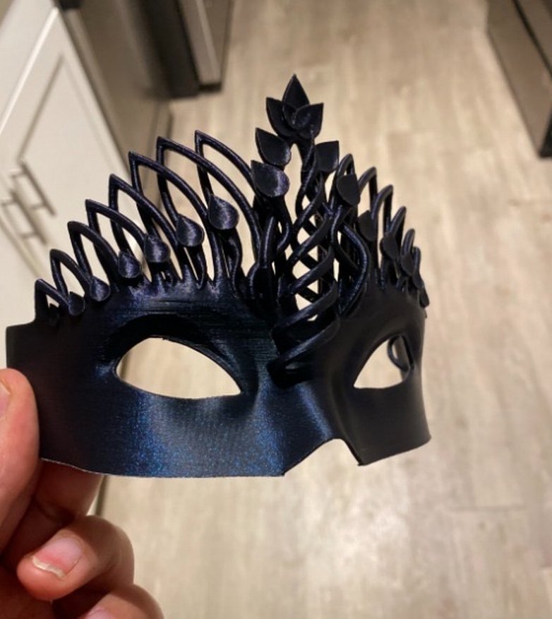 Altın Renkli Dekoratif Maske - Görsel 2