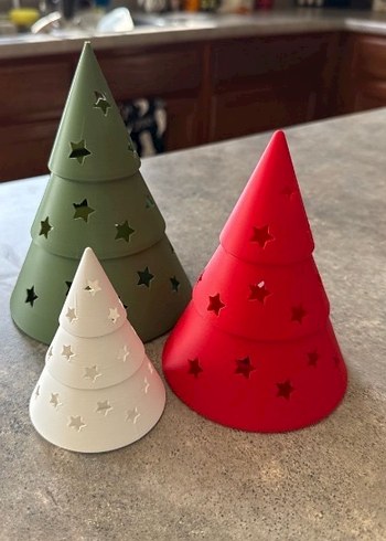 Yıldız Kesimli Renkli Ağaç Mumluklar - Görsel 2