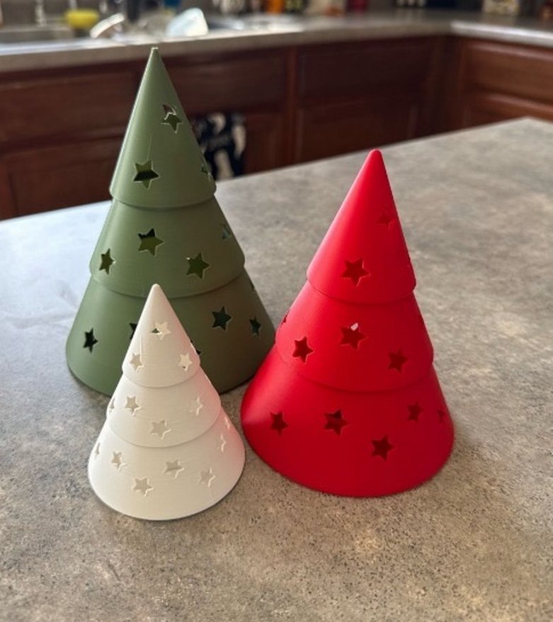 Yıldız Kesimli Renkli Ağaç Mumluklar - Görsel 2