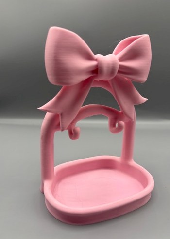 Pembe Fiyonklu anahtarlık takı standı - Görsel 2