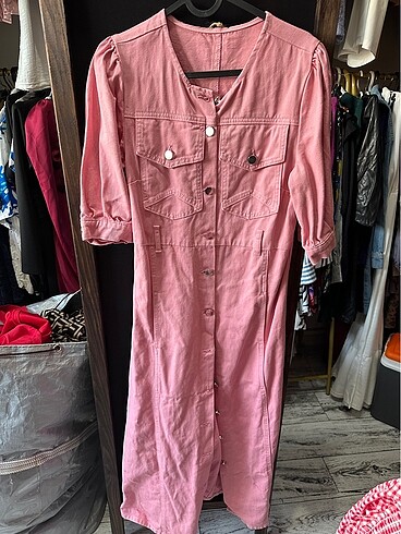 kot elbise pembe