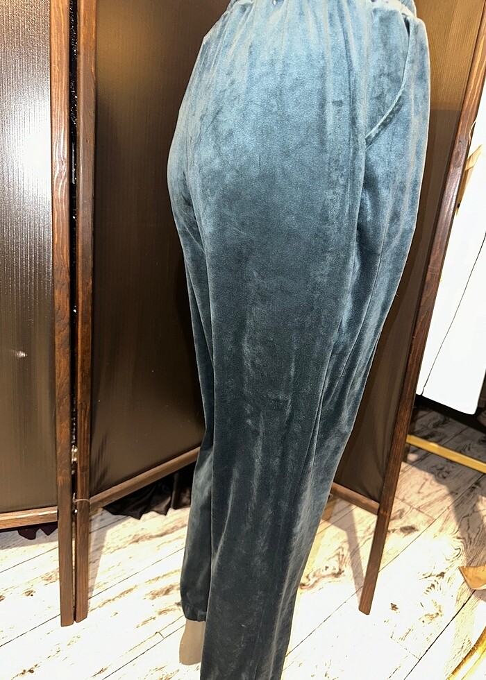 Petrol mavisi kadife - Görsel 3