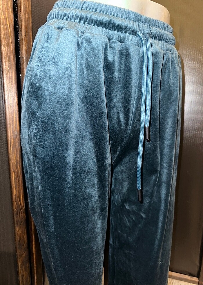 Petrol mavisi kadife - Görsel 2