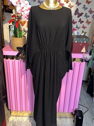 universal Beden siyah Renk siyah drape elbise