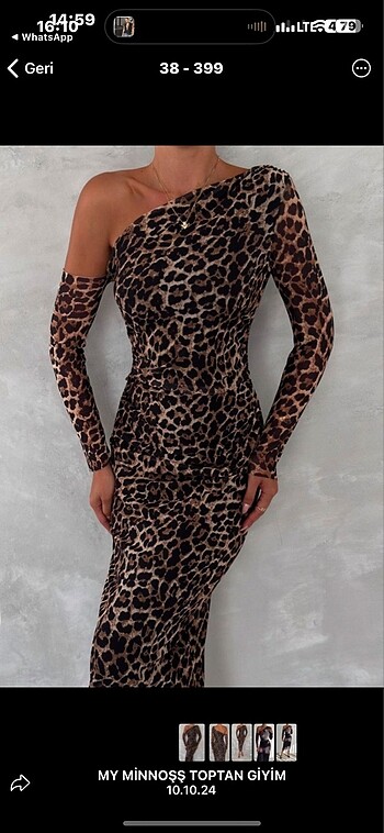 S-M-L leopar elbise