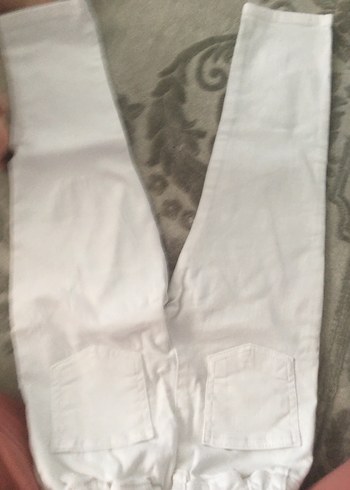 Beyaz Erkek Çocuk Kot Pantolon - Görsel 4