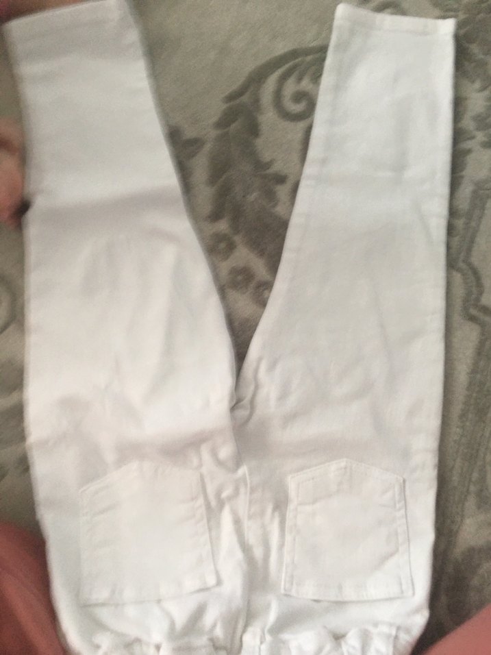 Beyaz Erkek Çocuk Kot Pantolon - Görsel 4