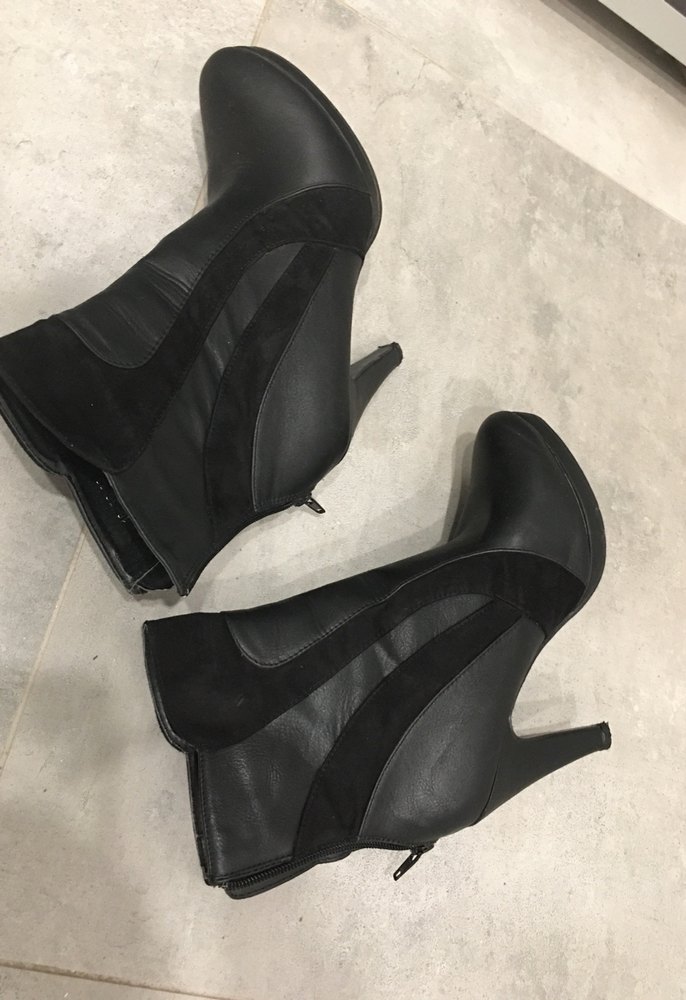 Siyah Stiletto Topuklu Kadın Bot cizme - Görsel 2